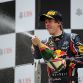 SHANGHAI, CHINA - APRIL 17:  Second placed Sebastian Vettel of Germany and Red Bull Racing celebrates on the podium following the Chinese Formula One Grand Prix at the Shanghai International Circuit on April 17, 2011 in Shanghai, China.  (Photo by Clive Mason/Getty Images)
