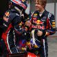 SHANGHAI, CHINA - APRIL 17:  Second placed Sebastian Vettel (R) of Germany and Red Bull Racing celebrates with third placed Mark Webber (L) of Australia and Red Bull Racing following the Chinese Formula One Grand Prix at the Shanghai International Circuit on April 17, 2011 in Shanghai, China.  (Photo by Mark Thompson/Getty Images)