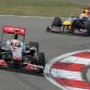 McLaren-Mercedes driver Lewis Hamilton of Britain (L) is chased by Red Bull-Renault driver Sebastian Vettel of Germany during the Formula One Chinese Grand Prix in Shanghai on April 17, 2011.  AFP PHOTO/Philippe Lopez (Photo credit should read PHILIPPE LOPEZ/AFP/Getty Images)