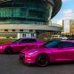 Chrome pink Nissan GT-R and Maserati Quattroporte