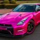 Chrome pink Nissan GT-R and Maserati Quattroporte