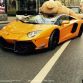 DMC Lamborghini Aventador with giant teddy bear