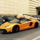 DMC Lamborghini Aventador with giant teddy bear