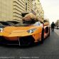 DMC Lamborghini Aventador with giant teddy bear