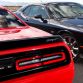 2015 Dodge Challenger SRT Supercharged (left) and Dodge Challenger SRT (right)