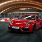 Driving Porsche Cayman GTS on a Go-Kart track