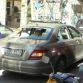 Εξάρχεια - Σπασμένα και φλεγόμενα αυτοκίνητα