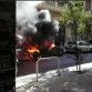 Εξάρχεια - Σπασμένα και φλεγόμενα αυτοκίνητα