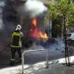 Εξάρχεια - Σπασμένα και φλεγόμενα αυτοκίνητα