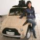 Fiat 500 covered in human hair (5)