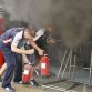 Fire at Williams F1 pit box