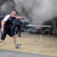 Fire at Williams F1 pit box