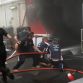 Fire at Williams F1 pit box