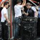 Fire at Williams F1 pit box