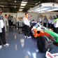 Vijay Mallya (IND), Force India F1 VJM02 looks on at Adrian Sutil (GER), Force India F1 VJM02.
Force India F1 VJM02 Shakedown, Silverstone, England, Wednesday 25 February 2009.