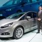 Paris. 02 October 2014
Rolf Deges of the S-Max design team at Ford of Europe with the new Ford S-Max on the stand at the Paris Motor Show 2014.Photo: Neil Turner/Timbismedia for Ford of Europe
