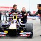 NUERBURG, GERMANY - JULY 24:  Mark Webber of Australia and Red Bull Racing is pushed onto the grid before the German Formula One Grand Prix at the Nurburgring on July 24, 2011 in Nuerburg, Germany.  (Photo by Clive Mason/Getty Images)