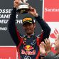 NUERBURG, GERMANY - JULY 24:  Mark Webber of Australia and Red Bull Racing celebrates on the podium after finishing third during the German Formula One Grand Prix at the Nurburgring on July 24, 2011 in Nuerburg, Germany.  (Photo by Julian Finney/Getty Images)