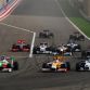 SAKHIR, BAHRAIN - APRIL 26:  Pack of cars goes into turn one at the start of the Bahrain Formula One Grand Prix at the Bahrain International Circuit on April 26, 2009 in Sakhir, Bahrain.  (Photo by Mark Thompson/Getty Images)