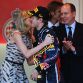 MONTE CARLO, MONACO - MAY 29:  Sebastian Vettel of Germany and Red Bull Racing receives the winners trophy from Prince Albert II of Monaco and his girlfriend Charlene Wittsock after the Monaco Formula One Grand Prix at the Monte Carlo Circuit on May 29, 2011 in Monte Carlo, Monaco.  (Photo by Paul Gilham/Getty Images)