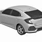 Honda Civic hatchback 2017 production version patents photos (4)