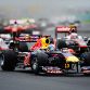 BUDAPEST, HUNGARY - JULY 31:  Sebastian Vettel of Germany and Red Bull Racing leads the field at the start of the Hungarian Formula One Grand Prix at the Hungaroring on July 31, 2011 in Budapest, Hungary.  (Photo by Lars Baron/Getty Images)