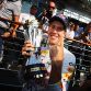 MONZA, ITALY - SEPTEMBER 11:  Sebastian Vettel of Germany and Red Bull Racing celebrates with the winning drivers trophy following the Italian Formula One Grand Prix at the Autodromo Nazionale di Monza on September 11, 2011 in Monza, Italy.  (Photo by Mark Thompson/Getty Images)