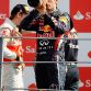 MONZA, ITALY - SEPTEMBER 11:  Sebastian Vettel of Germany and Red Bull Racing celebrates after winning the Italian Formula One Grand Prix at the Autodromo Nazionale di Monza on September 11, 2011 in Monza, Italy.  (Photo by Paul Gilham/Getty Images)