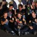 SUZUKA, JAPAN - OCTOBER 09:  Sebastian Vettel (C) of Germany and Red Bull Racing celebrates in the pitlane with Red Bull Racing Team Principal Christian Horner (L), Red Bull Racing Chief Technical Officer Adrian Newey (R) and the rest of his team mates after finishing third to secure his second F1 World Drivers Championship during the Japanese Formula One Grand Prix at Suzuka Circuit on October 9, 2011 in Suzuka, Japan.  (Photo by Clive Mason/Getty Images)