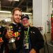 SUZUKA, JAPAN - OCTOBER 09:  Sebastian Vettel of Germany and Red Bull Racing celebrates with his father Norbert Vettel after finishing third to secure his second F1 World Drivers Championship during the Japanese Formula One Grand Prix at Suzuka Circuit on October 9, 2011 in Suzuka, Japan.  (Photo by Mark Thompson/Getty Images)