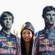SUZUKA, JAPAN - OCTOBER 09:  Red Bull Racing fan is seen with cut outs of Sebastian Vettel (L) and Mark Webber (R) in the circuit plaza before the Japanese Formula One Grand Prix at Suzuka Circuit on October 9, 2011 in Suzuka, Japan.  (Photo by Clive Rose/Getty Images)