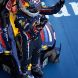 SUZUKA, JAPAN - OCTOBER 09:  Sebastian Vettel of Germany and Red Bull Racing celebrates in parc ferme after finishing third to secure his second F1 World Drivers Championship during the Japanese Formula One Grand Prix at Suzuka Circuit on October 9, 2011 in Suzuka, Japan.  (Photo by Clive Mason/Getty Images)
