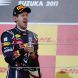 SUZUKA, JAPAN - OCTOBER 09:  Sebastian Vettel of Germany and Red Bull Racing celebrates on the podium after finishing third to secure his second F1 World Drivers Championship during the Japanese Formula One Grand Prix at Suzuka Circuit on October 9, 2011 in Suzuka, Japan.  (Photo by Mark Thompson/Getty Images)