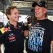 SUZUKA, JAPAN - OCTOBER 09:  Red Bull Racing Team Principal Christian Horner and Red Bull Racing Motorsport Consultant Dr Helmut Marko celebrate as Sebastian Vettel becomes the 2011 F1 World Drivers Champion following his third placed finish in the Japanese Formula One Grand Prix at Suzuka Circuit on October 9, 2011 in Suzuka, Japan.  (Photo by Mark Thompson/Getty Images)
