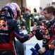 YEONGAM-GUN, SOUTH KOREA - OCTOBER 16:  Sebastian Vettel (R) of Germany and Red Bull Racing celebrates in parc ferme with third placed team mate Mark Webber (L) after winning the Korean Formula One Grand Prix at the Korea International Circuit on October 16, 2011 in Yeongam-gun, South Korea.  (Photo by Clive Rose/Getty Images)