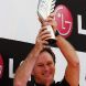 YEONGAM-GUN, SOUTH KOREA - OCTOBER 16:  Red Bull Racing Team Principal Christian Horner celebrates with the Constructors Trophy following victory by Sebastian Vettel in the Korean Formula One Grand Prix at the Korea International Circuit on October 16, 2011 in Yeongam-gun, South Korea.  (Photo by Mark Thompson/Getty Images)