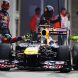 YEONGAM-GUN, SOUTH KOREA - OCTOBER 16:  Sebastian Vettel of Germany and Red Bull Racing drives in for a pitstop during the Korean Formula One Grand Prix at the Korea International Circuit on October 16, 2011 in Yeongam-gun, South Korea.  (Photo by Mark Thompson/Getty Images)
