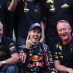YEONGAM-GUN, SOUTH KOREA - OCTOBER 16:  Sebastian Vettel (C) of Germany and Red Bull Racing celebrates with Red Bull Racing Motorsport Consultant Dr Helmut Marko (L) and Team Manager Jonathan Wheatley (R) as they win the Constructors title following his victory in the Korean Formula One Grand Prix at the Korea International Circuit on October 16, 2011 in Yeongam-gun, South Korea.  (Photo by Clive Mason/Getty Images)