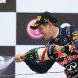 YEONGAM-GUN, SOUTH KOREA - OCTOBER 16:  Sebastian Vettel of Germany and Red Bull Racing celebrates on the podium after winning the Korean Formula One Grand Prix at the Korea International Circuit on October 16, 2011 in Yeongam-gun, South Korea.  (Photo by Clive Mason/Getty Images)