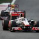 YEONGAM-GUN, SOUTH KOREA - OCTOBER 16:  Lewis Hamilton of Great Britain and McLaren leads from Mark Webber of Australia and Red Bull Racing during the Korean Formula One Grand Prix at the Korea International Circuit on October 16, 2011 in Yeongam-gun, South Korea.  (Photo by Clive Rose/Getty Images)