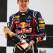 YEONGAM-GUN, SOUTH KOREA - OCTOBER 16:  Sebastian Vettel of Germany and Red Bull Racing celebrates on the podium after winning the Korean Formula One Grand Prix at the Korea International Circuit on October 16, 2011 in Yeongam-gun, South Korea.  (Photo by Mark Thompson/Getty Images)