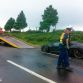 Lamborghini Aventador and S63 AMG Mercedes wrecked in the rain in Hungary