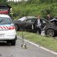 Lamborghini Aventador and S63 AMG Mercedes wrecked in the rain in Hungary