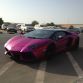 Lamborghini Aventador in purple wrap