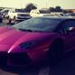 Lamborghini Aventador in purple wrap