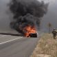Lamborghini Aventador on fire