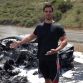 Lamborghini Aventador on fire