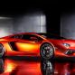 Lamborghini Aventador with Matte Orange-Red Chrome Vinyl