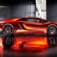 Lamborghini Aventador with Matte Orange-Red Chrome Vinyl