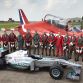 Lewis Hamilton with the RAF Red Arrows